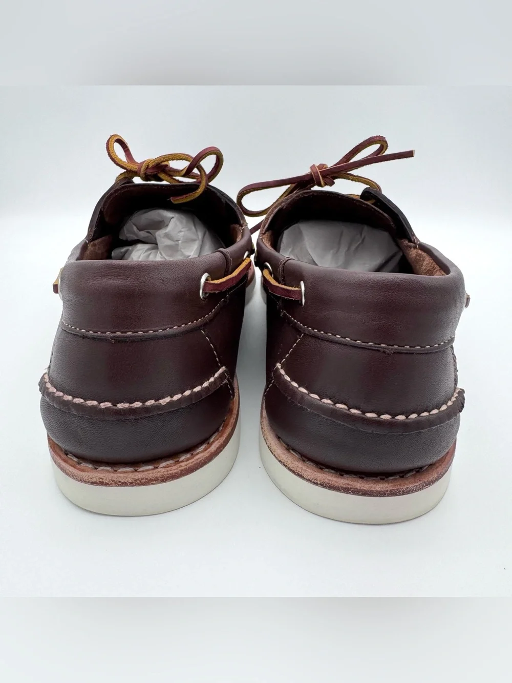 Mark McNairy for G.H. Bass Hingham Brown Leather Boat Shoes Men Size 11.5 D